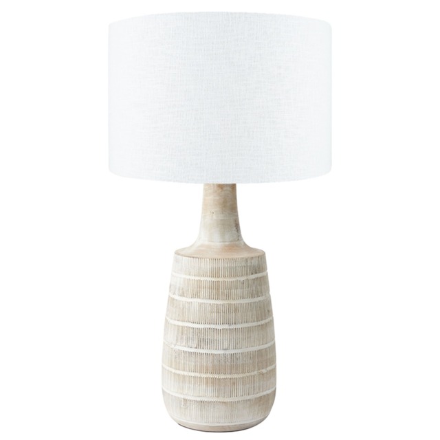 Textured Wood Table Lamp - Barker & Stonehouse