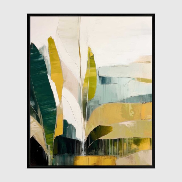 California Tropics Abstract Framed Canvas Print, Square - Barker & Stonehouse