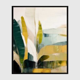 California Tropics Abstract Framed Canvas Print, Square - Barker & Stonehouse