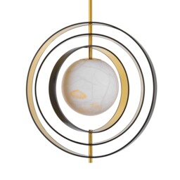 Eichholtz Chandelier Pearl 70x57x71.5, Gold Metal - Barker & Stonehouse - thumbnail 6
