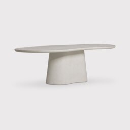 Capella Dining Table 240x113x77cm, Round, White Wood - Barker & Stonehouse - thumbnail 1