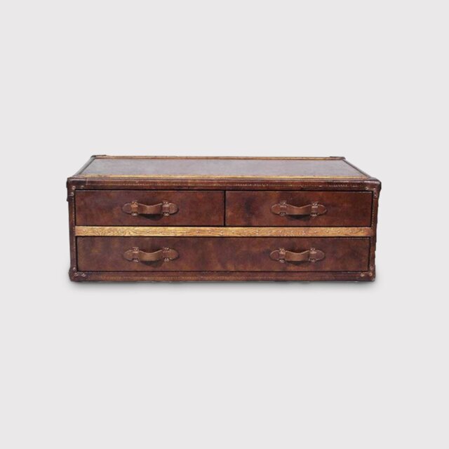 Timothy Oulton Stonyhurst Coffee Table Large, Brown Leather - Barker & Stonehouse - image 1