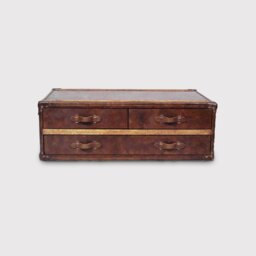 Timothy Oulton Stonyhurst Coffee Table Large, Brown Leather - Barker & Stonehouse