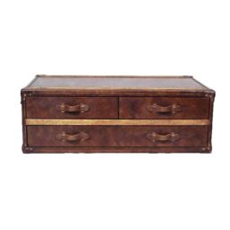 Timothy Oulton Stonyhurst Coffee Table Large, Brown Leather - Barker & Stonehouse - thumbnail 2