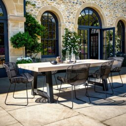 Beach 240cm Dining Table, Aluminium, Neutral - Barker & Stonehouse