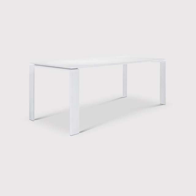 Kartell Four Outdoor Dining Table 223X79, White Metal - W223cm - Barker & Stonehouse - image 1
