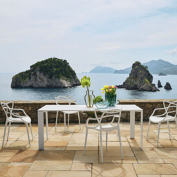 Kartell Four Outdoor Dining Table 223X79, White Metal - W223cm - Barker & Stonehouse - thumbnail 2