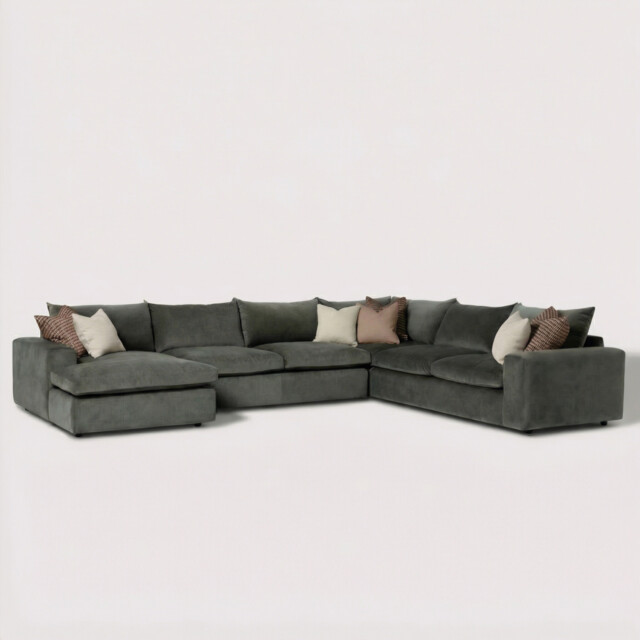 Providence Lhf Modular Corner Modular Sofa, Green Fabric - Barker & Stonehouse - image 1