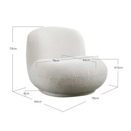 Margot Accent Armchair, Neutral Fabric - Barker & Stonehouse - thumbnail 6