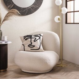 Margot Accent Armchair, Neutral Fabric - Barker & Stonehouse - thumbnail 2