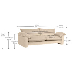 Hoxton Extra Large Sofa, Neutral Fabric - Barker & Stonehouse - thumbnail 4