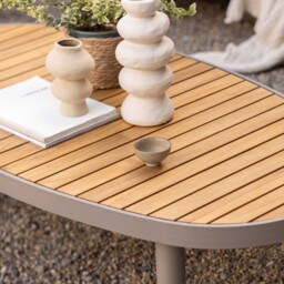 Zamora Garden 3STR Curved Sofa, Teak, Grey - Barker & Stonehouse - thumbnail 5