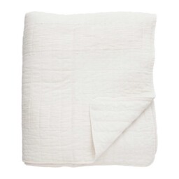 White Quilted Bedspread 260X240Cm Cotton - Barker & Stonehouse