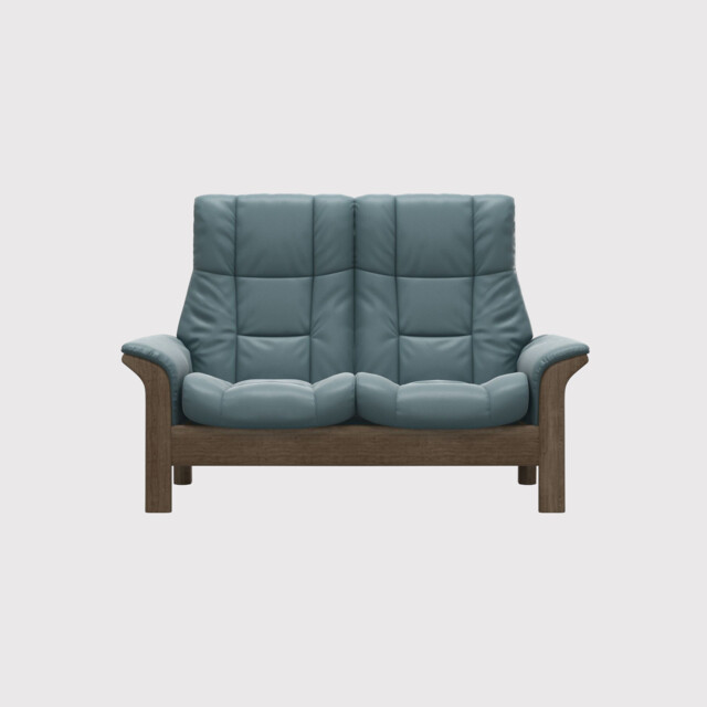 Stressless Windsor 2 Seater Recliner Sofa, Blue Leather - Barker & Stonehouse - image 1