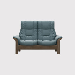 Stressless Windsor 2 Seater Recliner Sofa, Blue Leather - Barker & Stonehouse