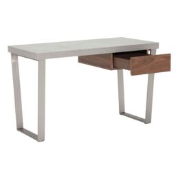 Halmstad Office Desk, Grey Concrete Effect - Barker & Stonehouse - thumbnail 3