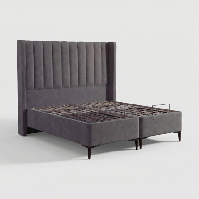 Tempur Suffolk King Slim Disc Static Divan Bed, Purple Velvet - Barker & Stonehouse - image 1