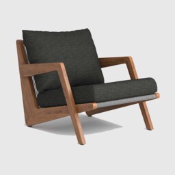 Tahiti Garden Lounge Chair, Wooden, Black - Barker & Stonehouse - thumbnail 2