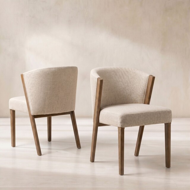 Hollis Dining Chair, Neutral Fabric - Barker & Stonehouse - image 1