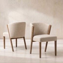 Hollis Dining Chair, Neutral Fabric - Barker & Stonehouse - thumbnail 1