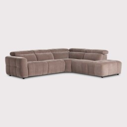 Rochester RHF Corner Recliner Sofa, Neutral Fabric - Barker & Stonehouse