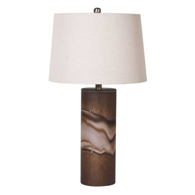 Hand Blown Brown Glass Table Lamp - Barker & Stonehouse