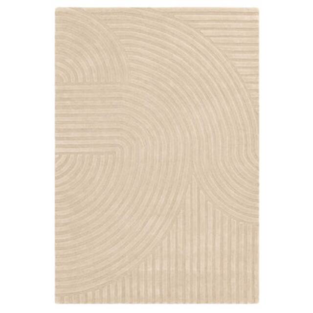 Curvone Sand 120x170cm Rug, Square, Neutral Wool - W120cm - Barker & Stonehouse - image 1