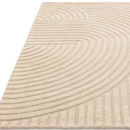 Curvone Sand 120x170cm Rug, Square, Neutral Wool - W120cm - Barker & Stonehouse - thumbnail 3