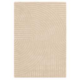 Curvone Sand 120x170cm Rug, Square, Neutral Wool - W120cm - Barker & Stonehouse - thumbnail 1