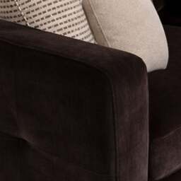 Bosham Large Chaise Corner Sofa Rhf, Brown Fabric - Barker & Stonehouse - thumbnail 3
