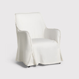 Aspley Armchair, White Fabric - Barker & Stonehouse