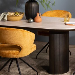Kita Fixed Dining Table, Round, Wood - 220cm - Barker & Stonehouse - thumbnail 5