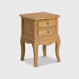 Cecile 2 Drawer Bedside Table, Neutral Wood - Barker & Stonehouse