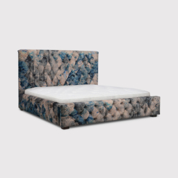 Timothy Oulton Cambridge Superking Super King Bed Uk 183X198Cm, Blue Velvet - Barker & Stonehouse - thumbnail 1