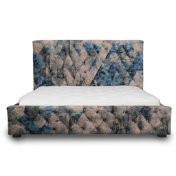 Timothy Oulton Cambridge Superking Super King Bed Uk 183X198Cm, Blue Velvet - Barker & Stonehouse - thumbnail 3