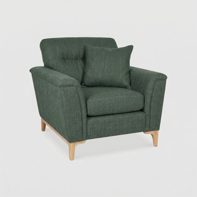 Ercol Sandford Armchair, Green Fabric - Barker & Stonehouse - image 1