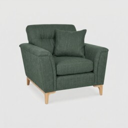 Ercol Sandford Armchair, Green Fabric - Barker & Stonehouse - thumbnail 1
