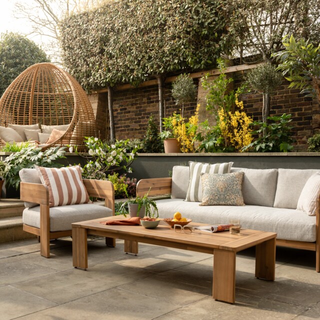 Tignale Lounge Set, Wooden, Grey - Barker & Stonehouse - image 1