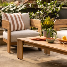 Tignale Lounge Set, Wooden, Grey - Barker & Stonehouse - thumbnail 2