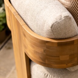 Tignale Lounge Set, Wooden, Grey - Barker & Stonehouse - thumbnail 5