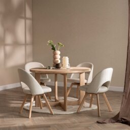 Olav Round Dining Table 120cm, Round, Brown Oak - Barker & Stonehouse - thumbnail 2