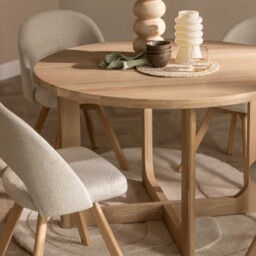 Olav Round Dining Table 120cm, Round, Brown Oak - Barker & Stonehouse - thumbnail 4