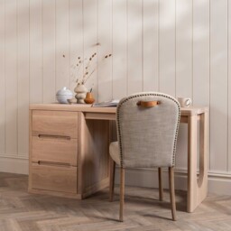 Maurice Dining Chair H'Bone+Tan Handle, Neutral Fabric - Barker & Stonehouse - thumbnail 3