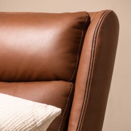 Uma Swivel Armchair, Brown Leather - Barker & Stonehouse - thumbnail 6