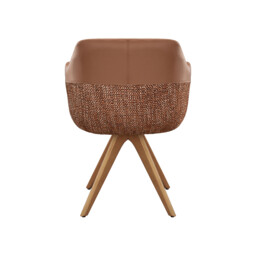 Dixon Swivel Dining Chair High Arm, Brown Fabric - Barker & Stonehouse - thumbnail 6