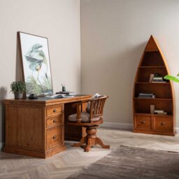 Villiers Boat Bookcase, Pine Wood - Barker & Stonehouse - thumbnail 2