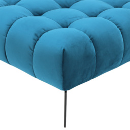Azalea Footstool 39x92x92cm, Blue Fabric - Barker & Stonehouse - thumbnail 4
