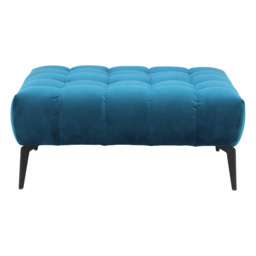 Azalea Footstool 39x92x92cm, Blue Fabric - Barker & Stonehouse - thumbnail 3
