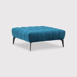 Azalea Footstool 39x92x92cm, Blue Fabric - Barker & Stonehouse - thumbnail 1