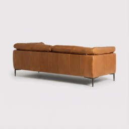 Epping 3 Seater Sofa 232X99X80Cm, Brown Leather - Barker & Stonehouse - thumbnail 5